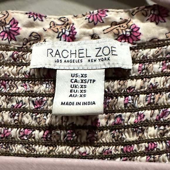 Rachel Zoe Pink and Brown Floral Blouse - Picture 2 of 6